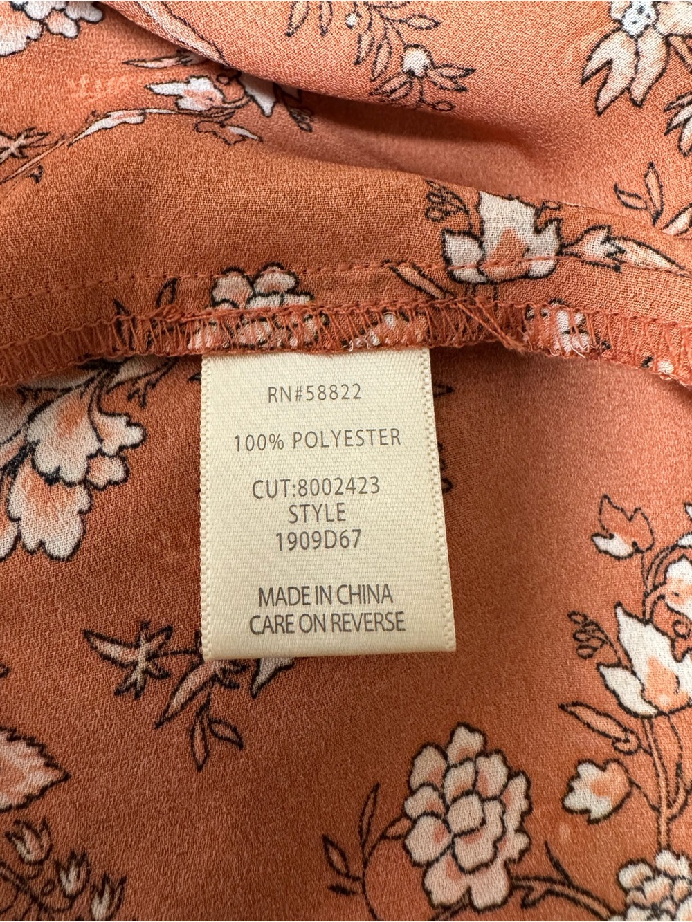 Max Studio Rust Floral Smocked Maxi Dress - Picture 8 of 10